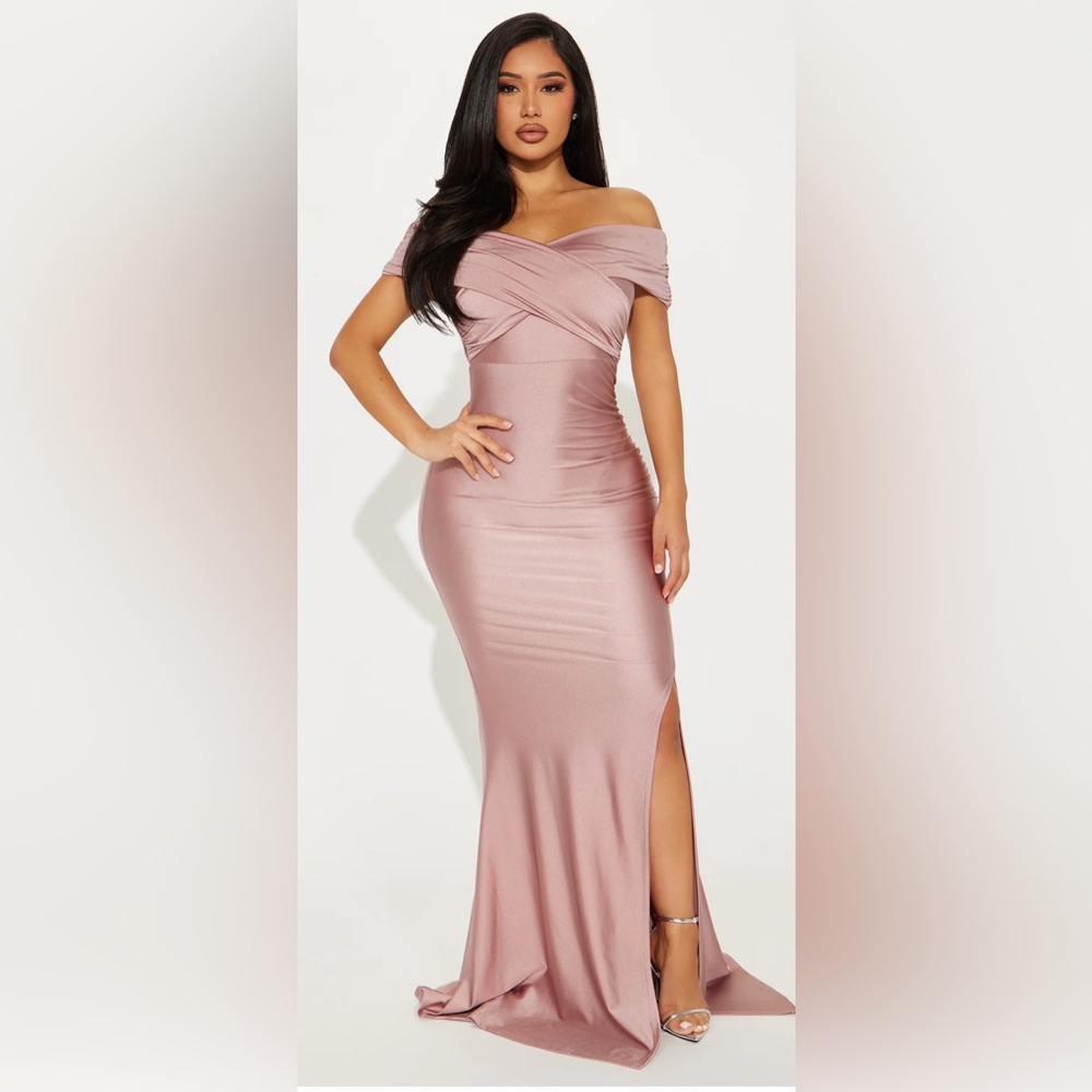 Fashion Nova Mauve One Shoulder Dress